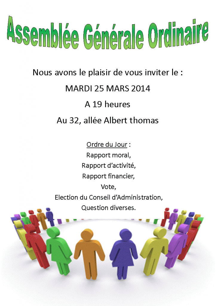 Assembl e g n rale ordinaire le mardi 25 mars